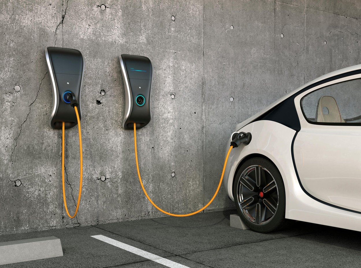 Solar powered electric car charger  